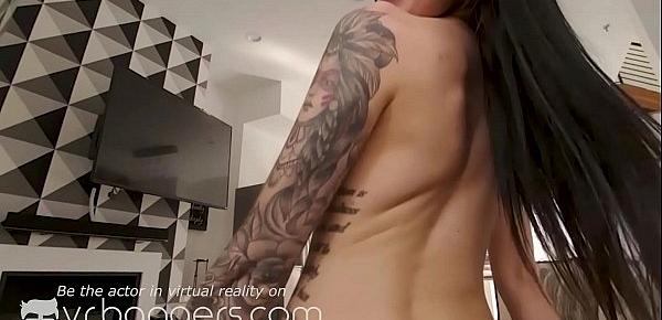  VR BANGERS Naughty tattooed babysitter loves anal sex